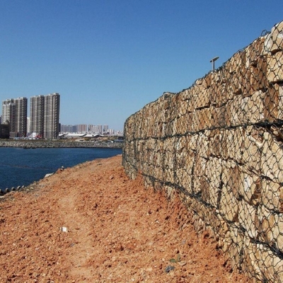 Woven Gabion 80 X 100mm Rock Cage Retaining Wall 4m X 1m X 0.5m