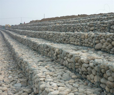 Woven Gabion 80 X 100mm Rock Cage Retaining Wall 4m X 1m X 0.5m