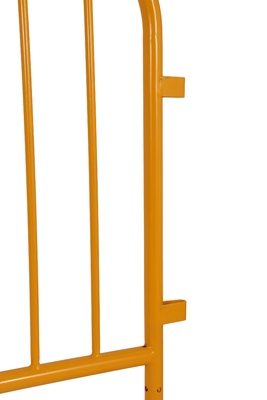 পাউডার লেপা হলুদ ভিড় বাধা বেড়া 1m উচ্চতা 2m প্রস্থ Hgmt অস্থায়ী