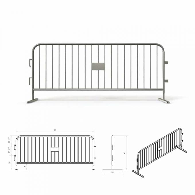 ভারী দায়িত্ব গ্যালভানাইজড ইস্পাত ব্যারিকার্ড কনসার্ট কম রক্ষণাবেক্ষণ 11