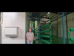 বর্গাকার পোস্টারে পাউডার লেপন করা হচ্ছে