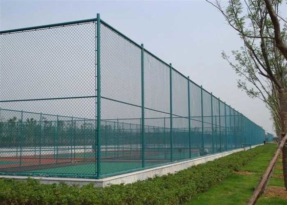 গুণ  ISO14001 PVC Coated Wire Mesh Diamond Chain Link Fence কারখানা