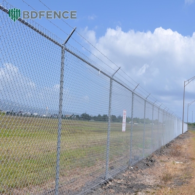 6 9 10 Gauge Cyclone Wire Fence 4ft 5ft 6ft 7ft 8ft 10ft শিল্প গ্যালভানাইজড চেইন লিঙ্ক বেড়া রোল